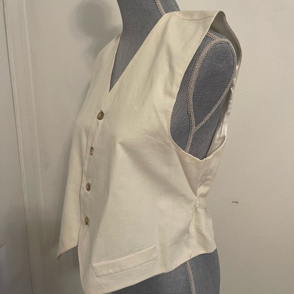 Cream Button-Up Vest - Picture 16 of 16